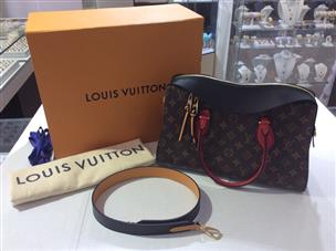 Louis Vuitton Monogram Tuileries Tote MM Satchel Shoulder Bag Brown Green  Pink